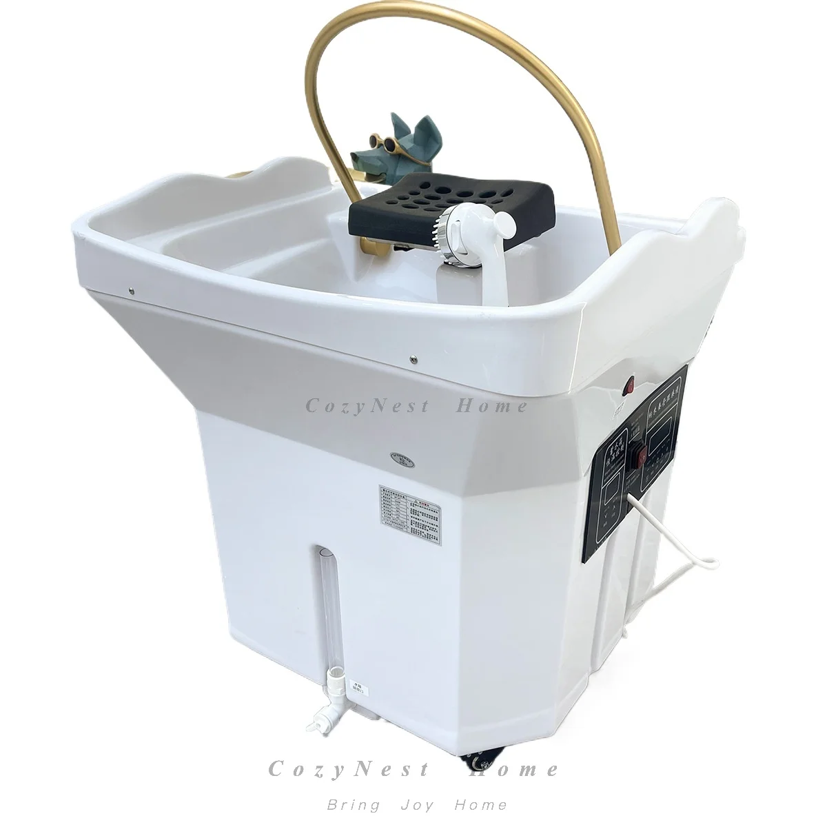 Mobile Shampoo Chair Head Spa Machine Beauty Salon Hair Treatment Steam Water Circulation Washing Basin Without Connecting Pipe