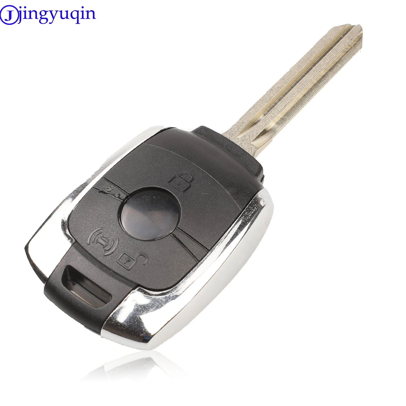 

jingyuqin 10p 2B Replacement Remote Key Shell Case Fob For SsangYong Actyon Kyron Rexton Korando With Uncut Blade car keys