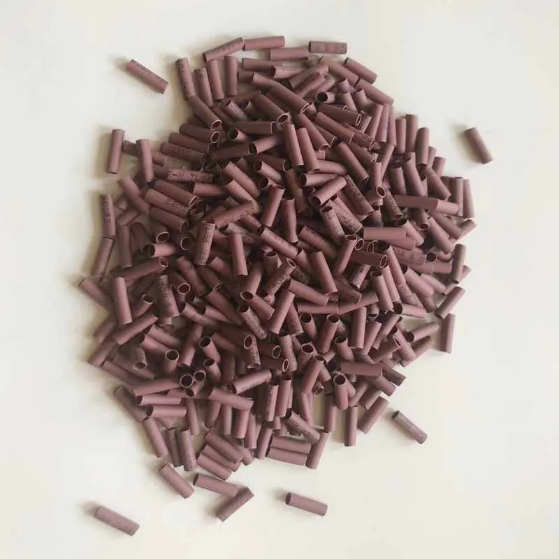 500 piezas de tubos termocontraíbles para extensiones de cabello sin adhesivo, negros y marrones transparentes, herramienta de fusión 2