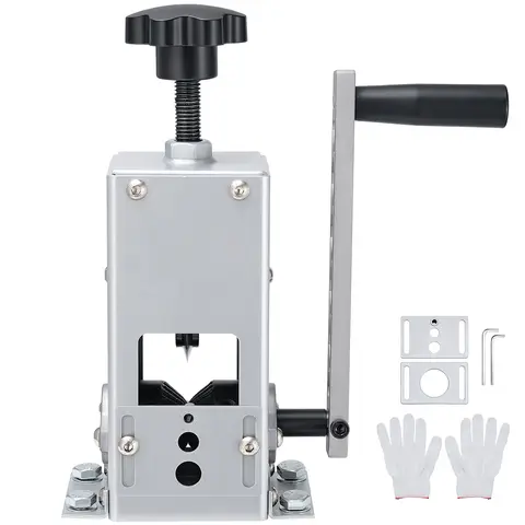 SucceBuy Manual Wire Stripper Machine 0.06-1.18 in Hand Crank or Drill Powered Modes Q235 Frame Wire for Scrap Copper Recycling