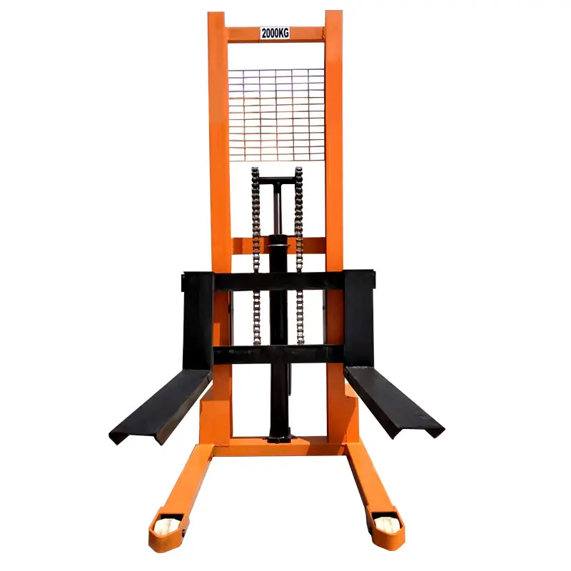 

2-тонный ручной штабелер с поддоном, гидравлический штабелер с подъемным поддоном 1,6 м, вилочный погрузчик