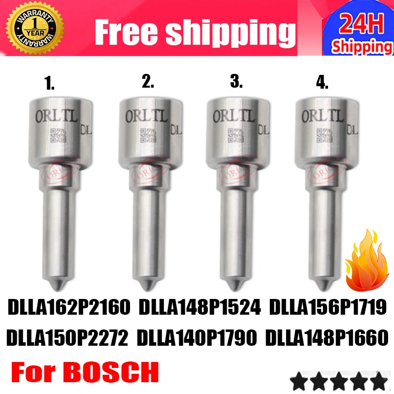 

4 шт. DLLA162P2160 DLLA148P1524 DLLA156P1719 DLLA150P2272 DLLA140P1790 DLLA148P1660 для дизельной форсунки Common Rail BOSCH