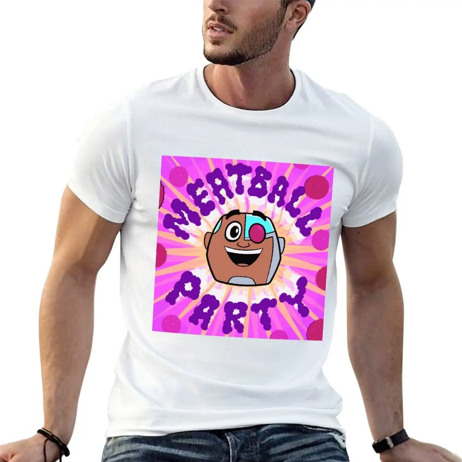 Meatball Party! T-Shirt anime figures custom shirt workout shirts for men