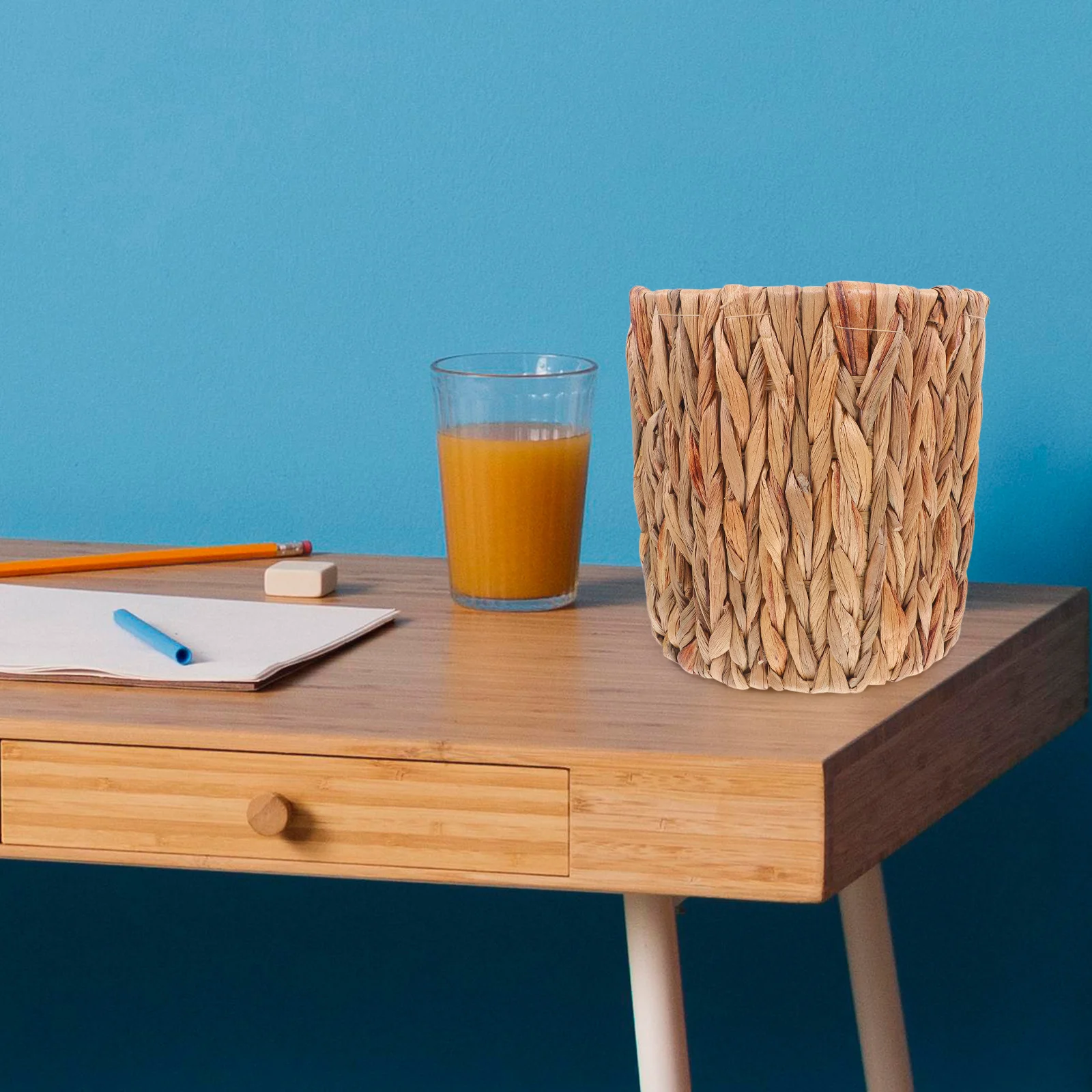 

20X20Cm Grass Woven Storage Basket Handmade Seagrass Flower Pot For Indoor Plants Decorative Planter Lightweight Home Garden