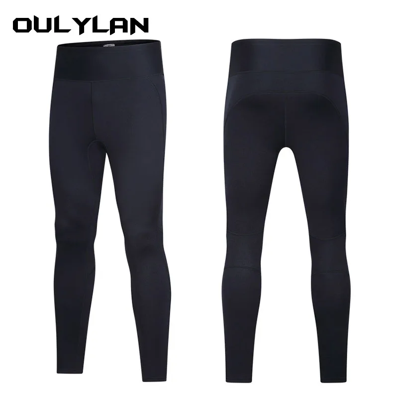 OULYAN 3MM Diving Water Neoprene Men's  Pants Warm Split Trousers 2MM  Women Surf Pants Sports Boating Motorboat Swimming Diving