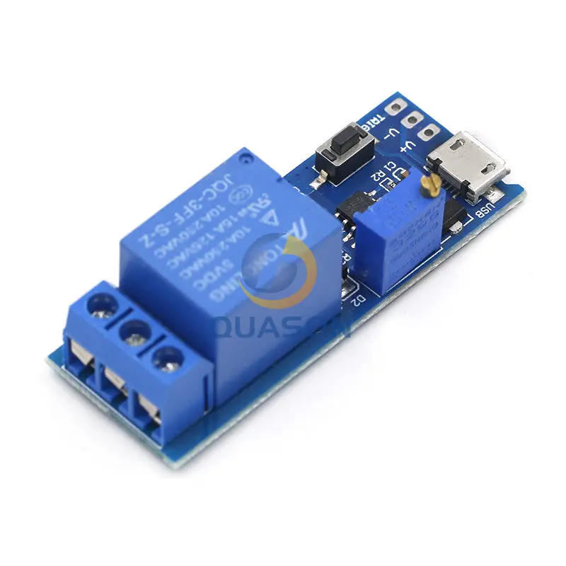 Smart Elektronica 5V-30V Micro Usb Power Verstelbare Vertraging Relais Timer Module Trigger Vertraging Schakelaar