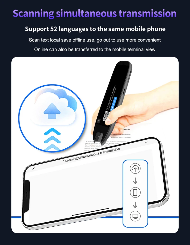 Übersetzungsstift für Legasthenie-Scanner, Lesestift, 142-Text zur Rede, intelligenter Aufnahmestift, Stimme, kabelloser Textextrakt-Übersetzer – Detail 9