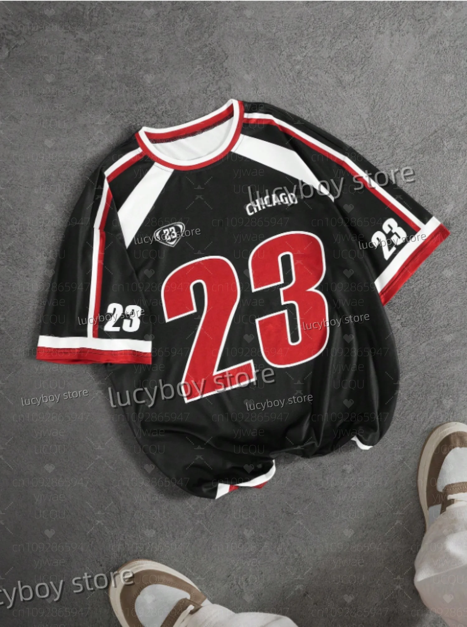 

2025 Summer Men's NEVER LOOK BACK NO.23Print T Shirt O-Neck Short Sleeve Sport Tee Vintage jersey Stripe T-Shirt Men Clothes