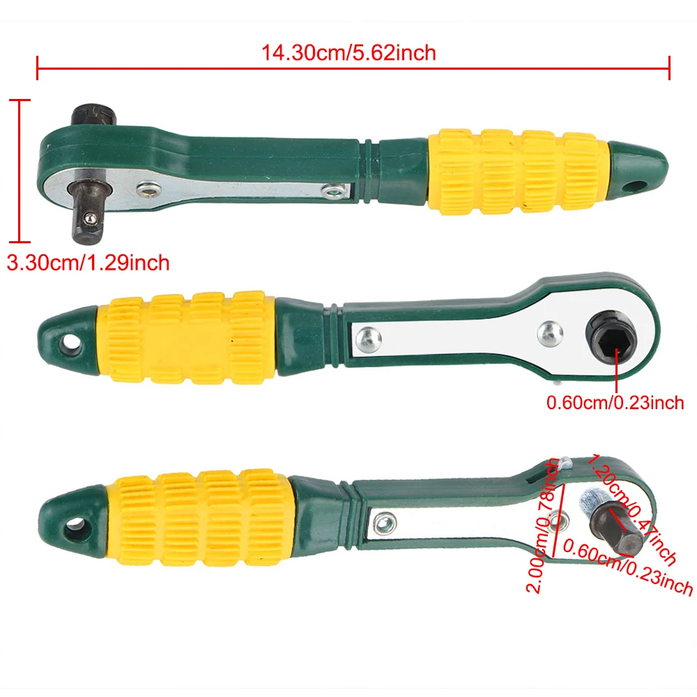 مفتاح ربط بسقاطة سريع قابل للتعديل صغير 1/4 قضيب مفك براغي أدوات مفتاح بانة سريعة #4