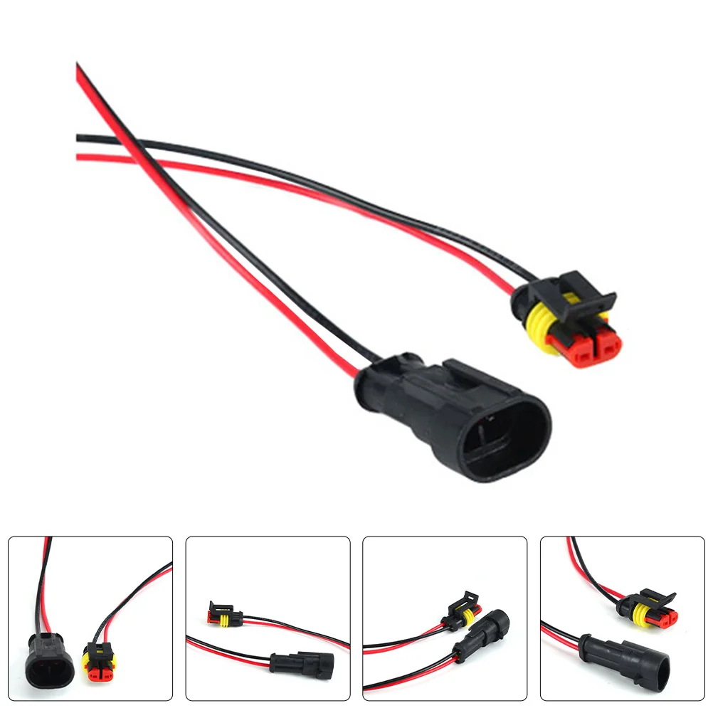 

12Pcs Automotive Waterproof Connectors Reliable Male Female Plug Adapter for Car Electrical System Safety Connector