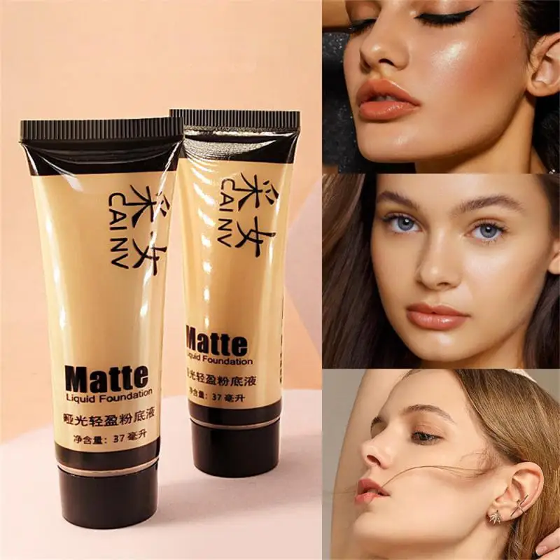 Base líquida para maquillaje Facial, tono de trigo y líquido, piel calmante, piel profunda, base líquida, cuero amarillo y negro