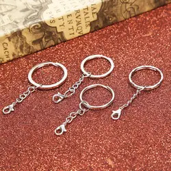 10PCs Key Chains Stainless Alloy Circle DIY 25mm Keyrings Keychain Diy Accessories Material Hot