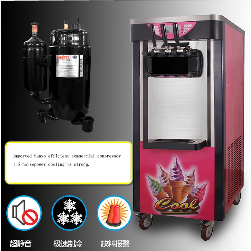 La migliore vendita Macchina per il gelato Gelato morbido verticale che produce distributori automatici Gelato a 3 gusti