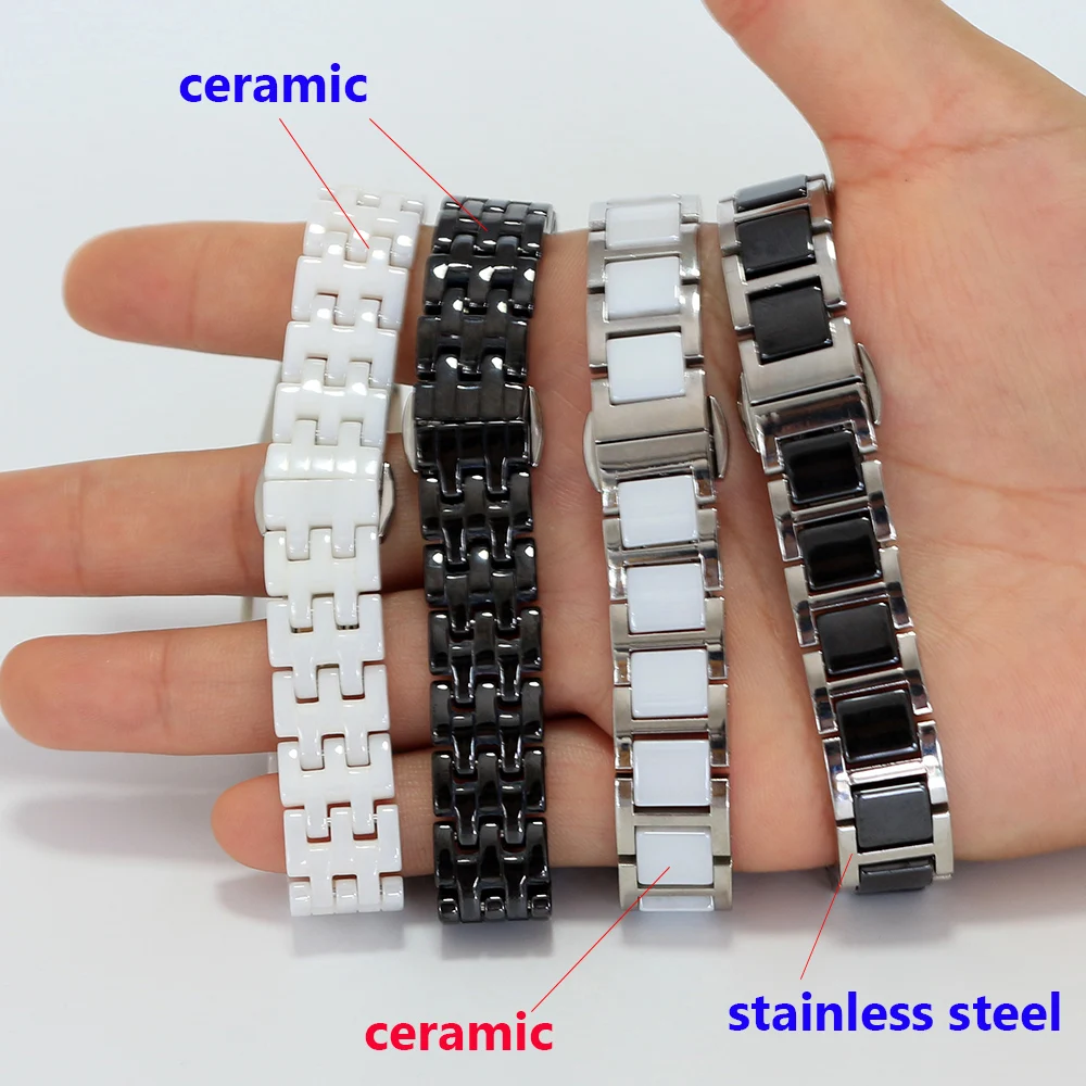 Ceramic Watchband for Xiaomi Smart Band 9 Strap Stainless Steel Bracelet Mi Band 8 NFC Smartwatch Wristband Replacement for Man