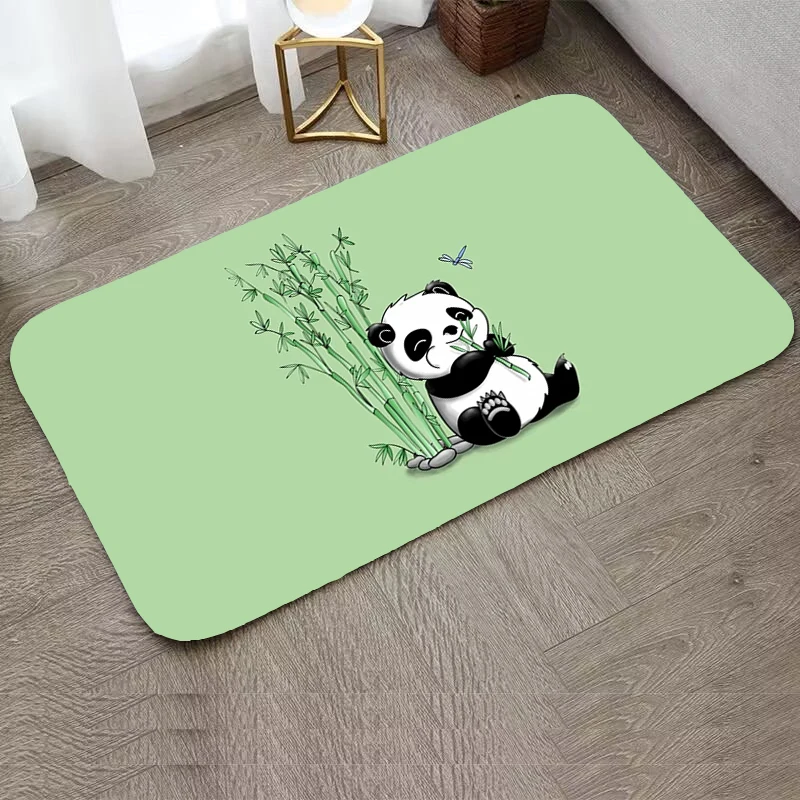 

Детский нескользящий и моющийся коврик Panda милый Придверный коврик для детской комнаты, кухонный коврик, коврики для дома, коврики для входной двери, коврик для ног
