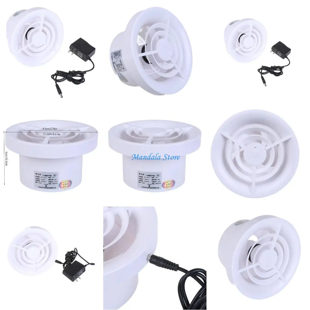 

U2JC Household Exhaust Fan DC12V Efficient Wall Exhaust Fan for Bathrooms, Toilets