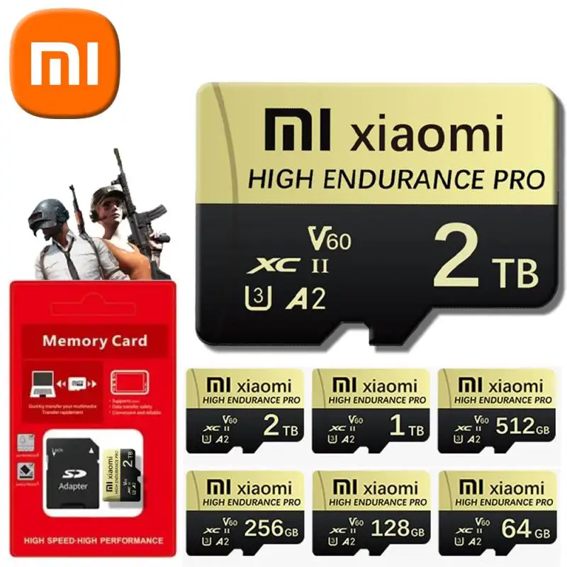 Xiaomi 2TB U3 Memory Card 1TB 512GB Micro TF SD Card 128GB 256GB U3 V30 4K Full HD TF Memory Flash Card For Phone/Computer