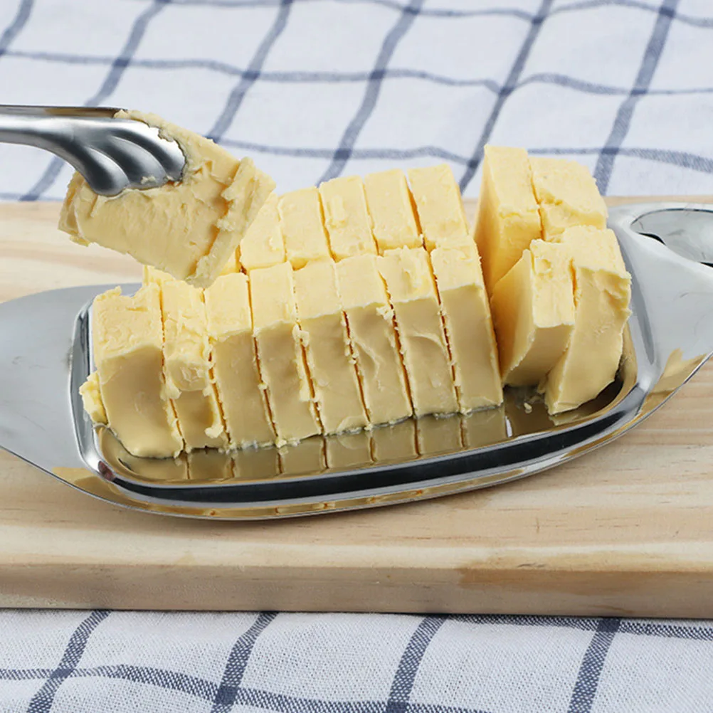

Stainless Steel Cheese Plate Butter Tray Multi Functional Server Dust Proof Cover For Dinner Parties Food Grade Safe Kitchen