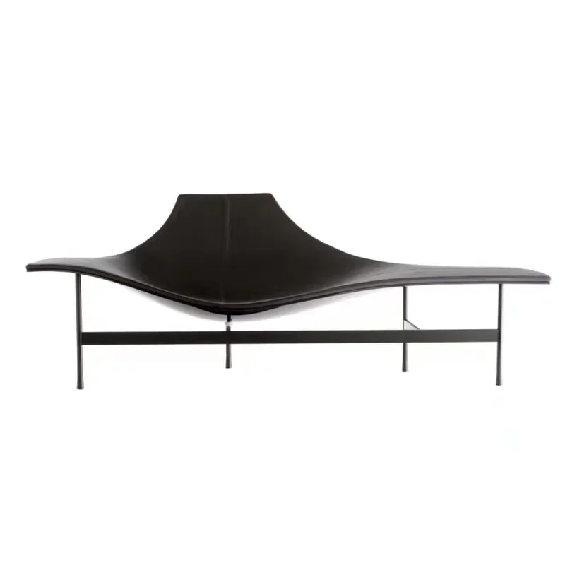 Modern Minimalist Nordic Light Luxury Special-Shaped Chair Villa Home Living Room Leisure Leather Chair image 5
