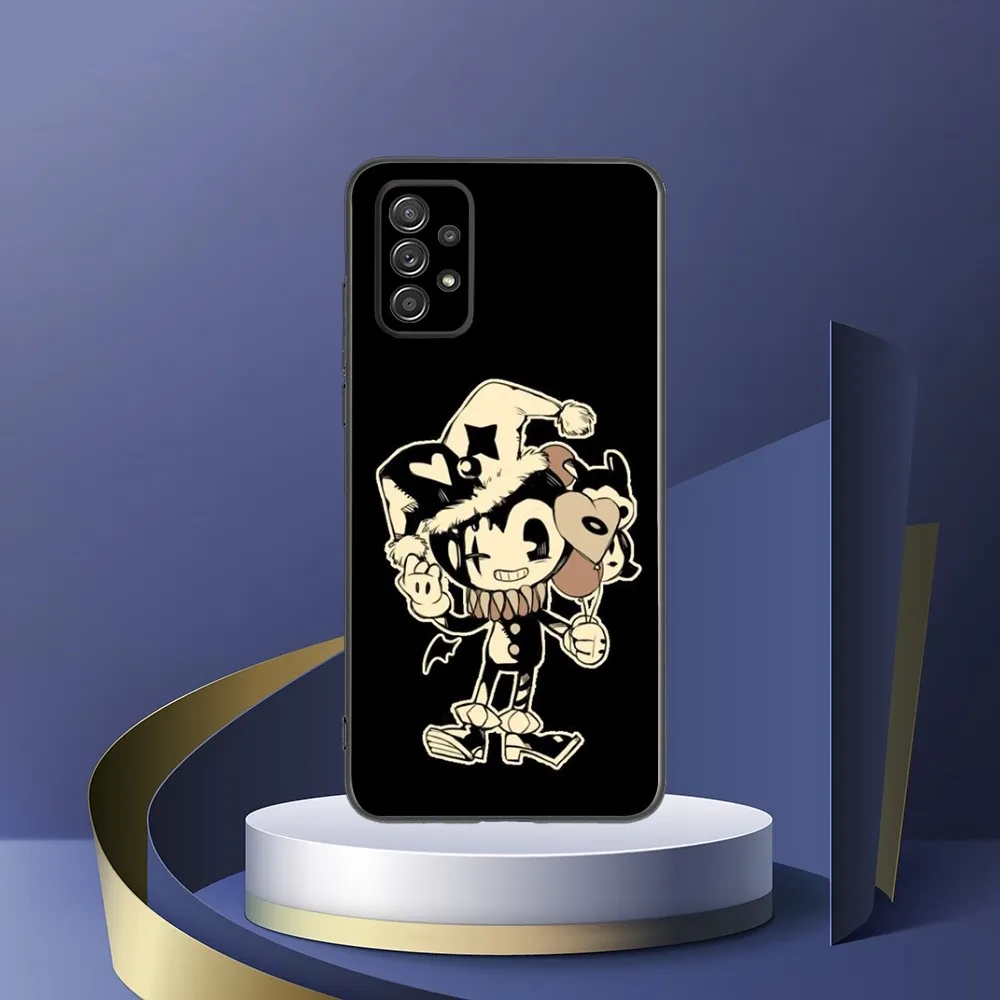 Game B-Bendy Fanart Phone Case For Samsung S24,S23,S22,S21,S20,S10,S10E,S9 Plus FE Note 20 Ultra 10,9 Plus Black