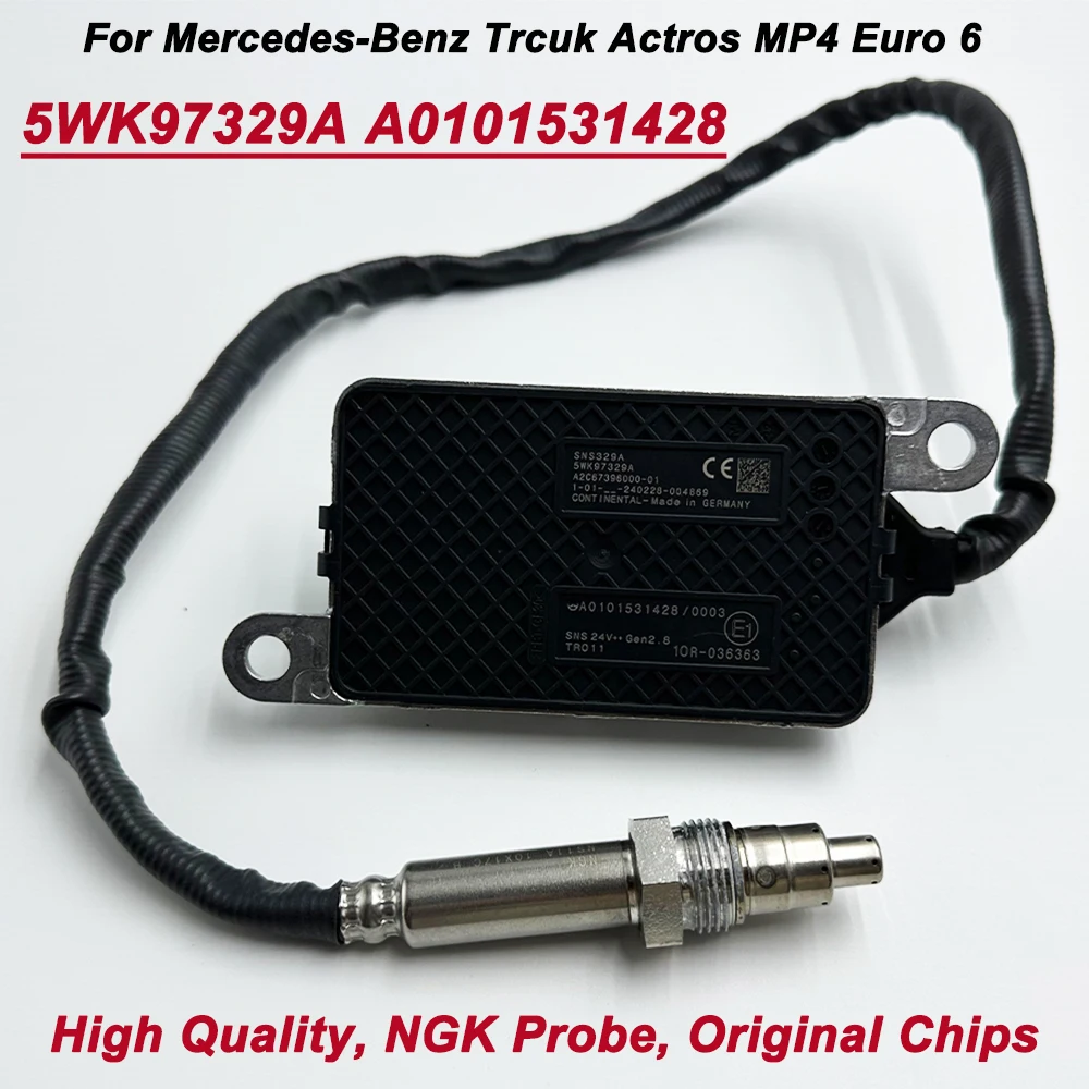 For Mercedes-Benz Trcuk Actros MP4 Euro 6 5WK97329A A0101531428 A0101530003 High Quality for NGK Probe 24V Nox Nitrogen Sensor