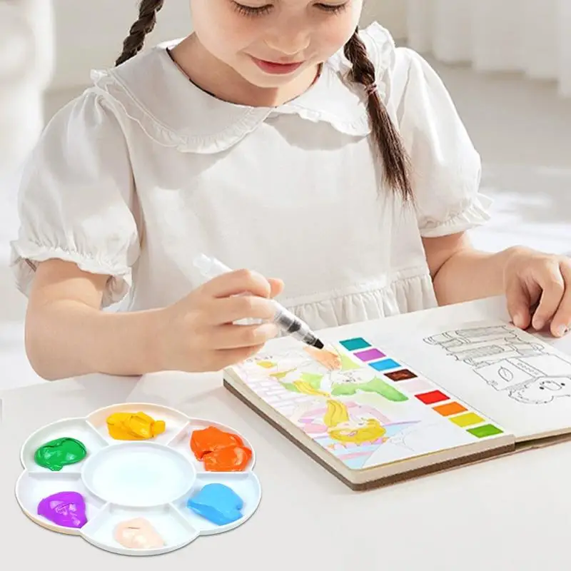 Paint Palette Tray Durable Palettes For Kids & Students Waterproof Watercolor Palette DIY Craft And Art Painting Palettes With