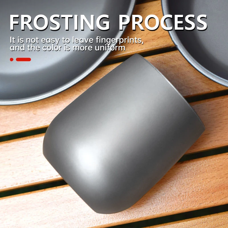 كوب من التيتانيوم النقي على شكل بيضة الإوز، كوب مقاوم للحرارة مزدوج الجدار مضاد للبكتيريا، كوب شرب محمول خفيف الوزن للمشي لمسافات طويلة #3