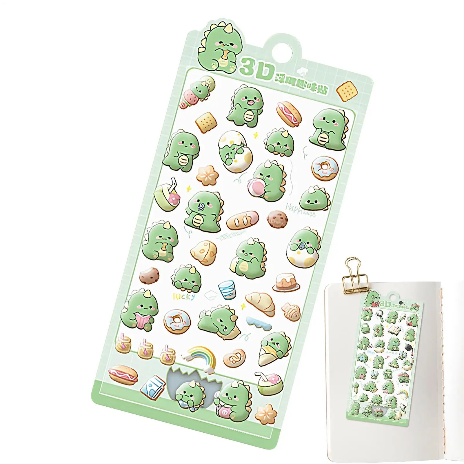 귀여운 스티커 스크랩북 저널 라벨 귀여운 3D 보상 스티커 장식용 스마트폰 생일 교실 비즈니스 교사용