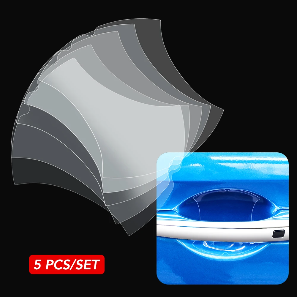 5pcs Transparent Car Door Handle Stickers Decoration Protector Film for Toyota camry 1995 2001 corolla 2007 2004