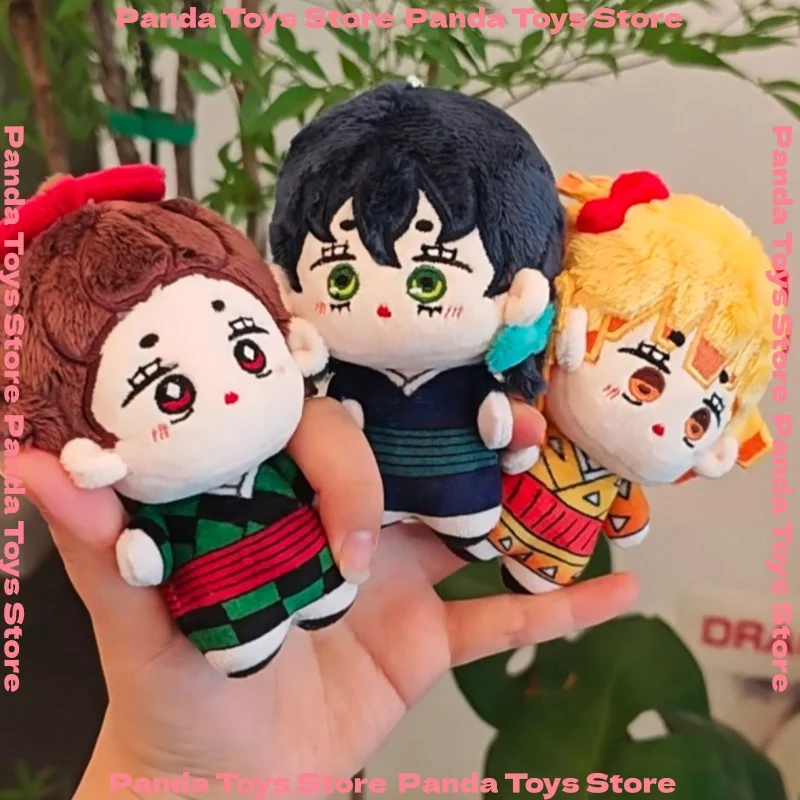 

В наличии 10 см Demon Slayer Kamado Tanjirou Agatsuma Zenitsu Hashibira Inosuke хлопок плюшевая кавайная кукла сумка кулон аксессуары