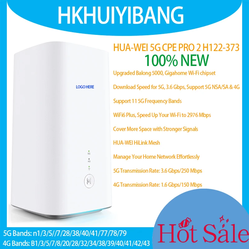 HUA WEI 5G CPE PRO 2 H122-373 Wi Fi 6 Plus Wireless Router NSA/SA Gigabit Modem Sim Card 3.6 Gbps 5G 4G WiFi Router LTE CAT19