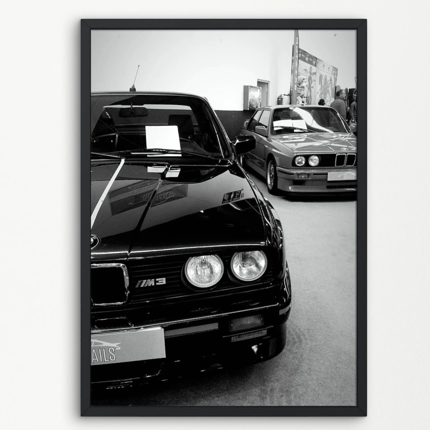 M3 Car Poster Black and White Car Canvas Painting Print Poster Home Decor Wall Picture For Living Room Frameless