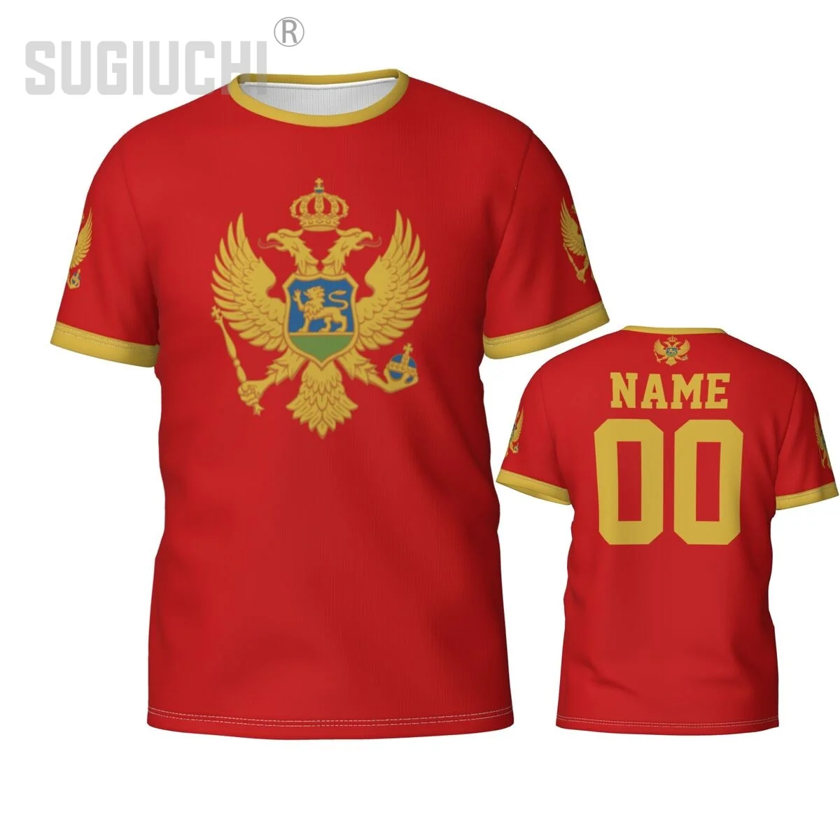 Custom Name Number Montenegro Flag Emblem 3D T-shirts For Men Women Tees jersey team Clothes Soccer Football Fans Gift T shirt