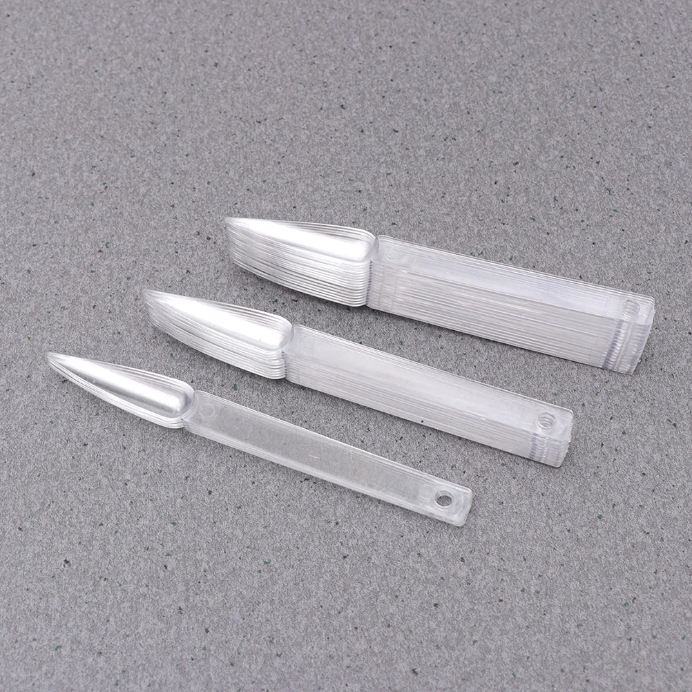 

160pcs Display Sector Shape Cards Manicure Sample Display Nail Tips Nail Salon Tool Transparent False Fingernail Tips For