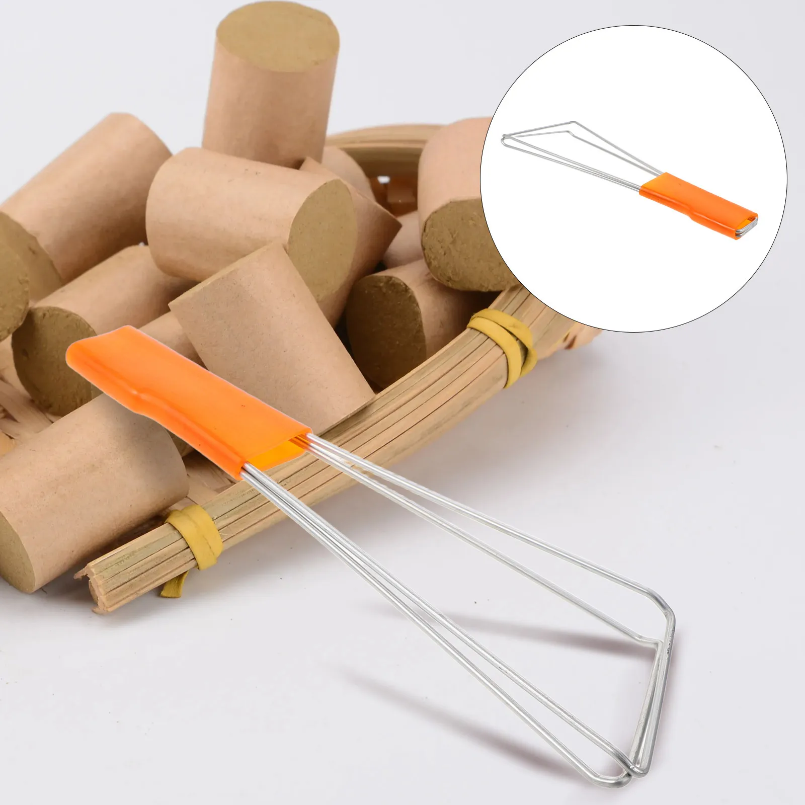 

Handheld Moxibustion Clip Thickened Stainless Steel Anti-Scald Moxa Stick Holder Portable Moxibustion Roller Clamp for Home Use