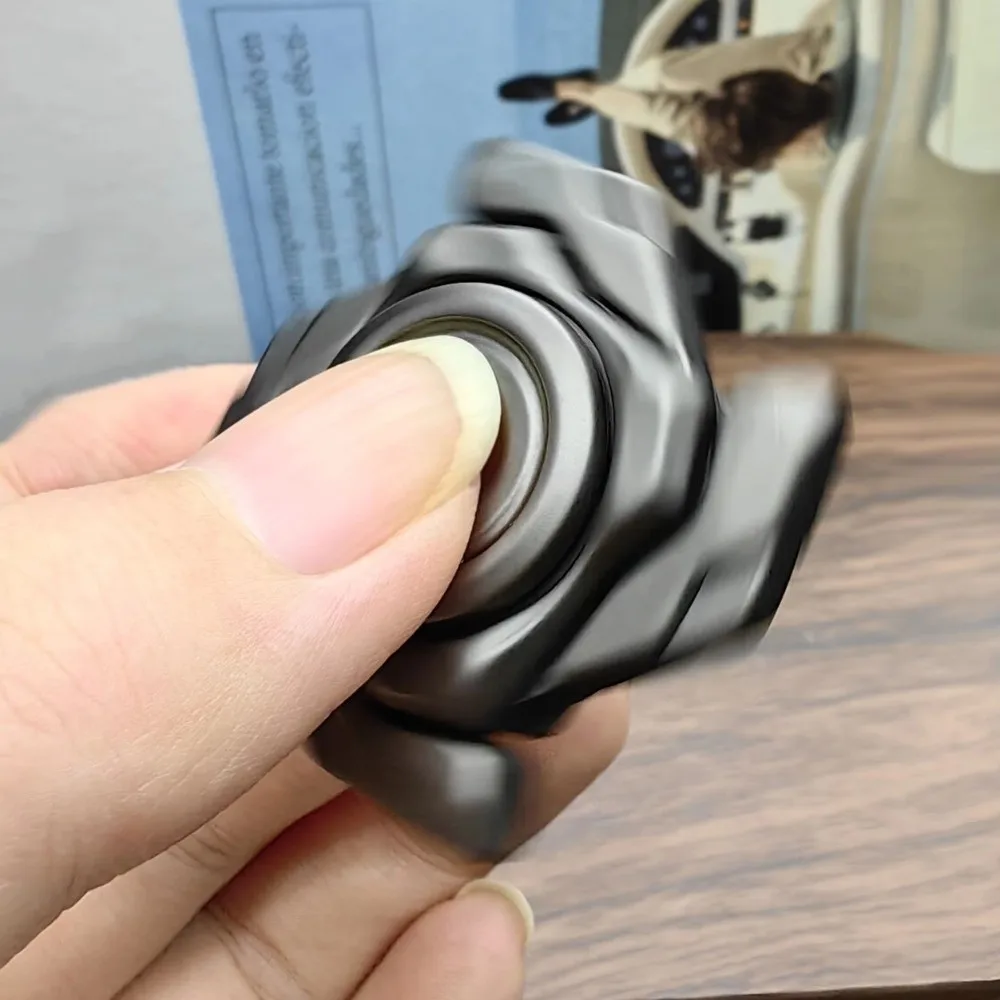 Tactile Metal Fidget Slider Magnetic MINI Fidget Spinner Push Pull Rotation Spinning Spinning Top Reduce Pressure