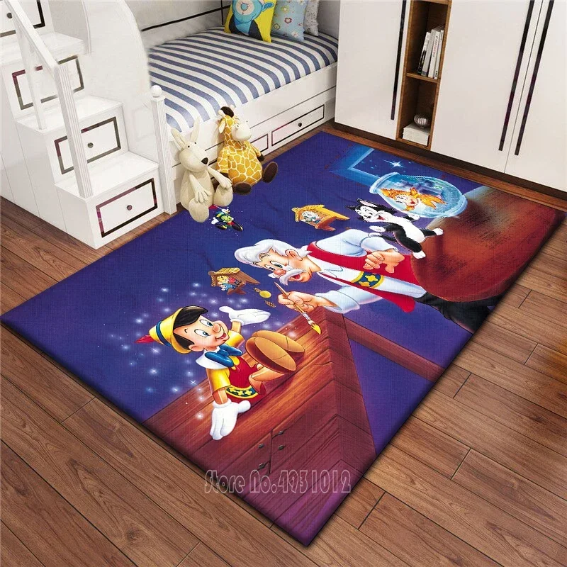

Pinocchio Cartoon Friends Rug Carpets 120x160cm Decor for Living Room Children's Bedroom Sofa Bathroom Kids Floor Mat