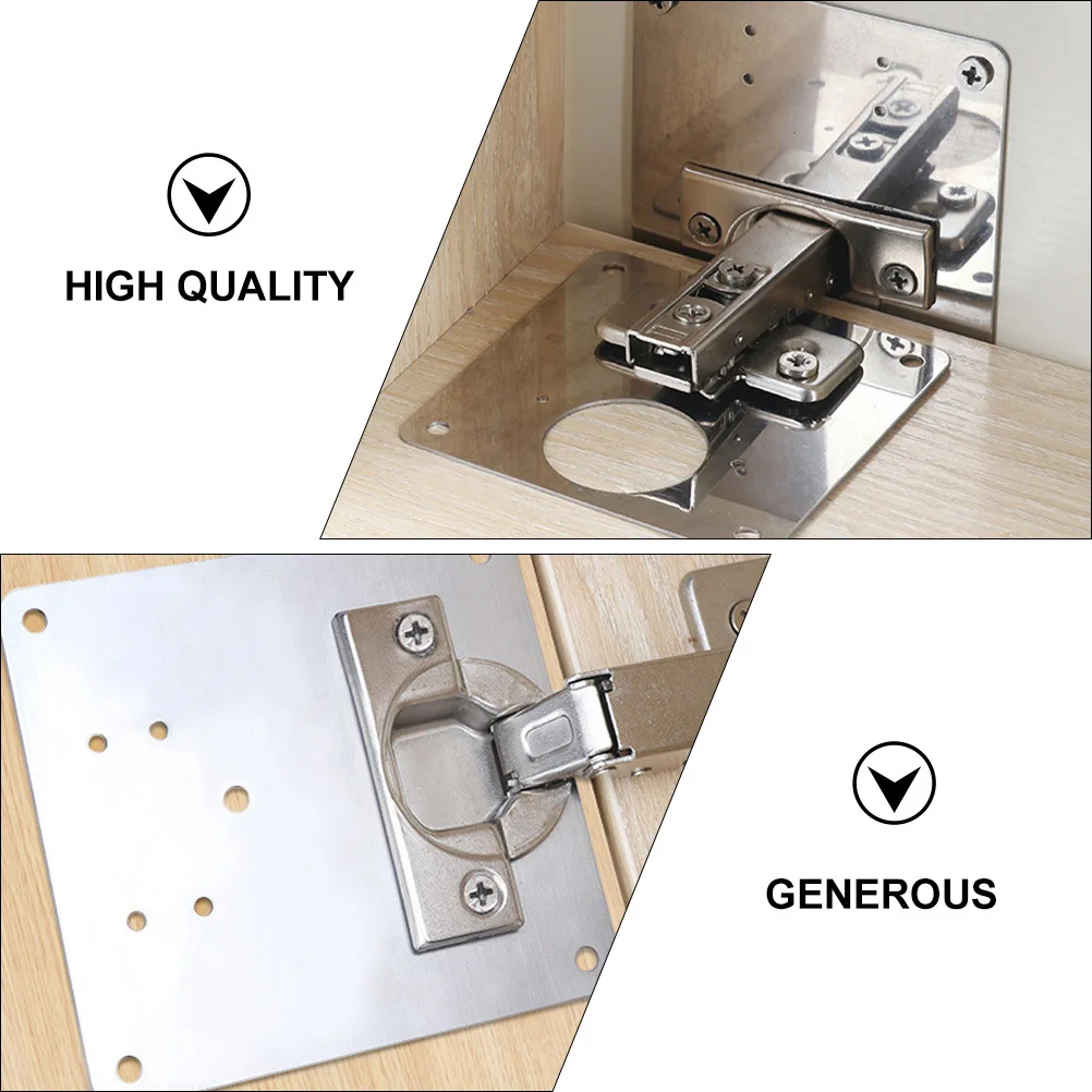 

2Pcs Silver Mending Plate Premium Metal Cabinet Hinge Antirust Corrosionresistant Easy Install Home Furniture Fixing Kit