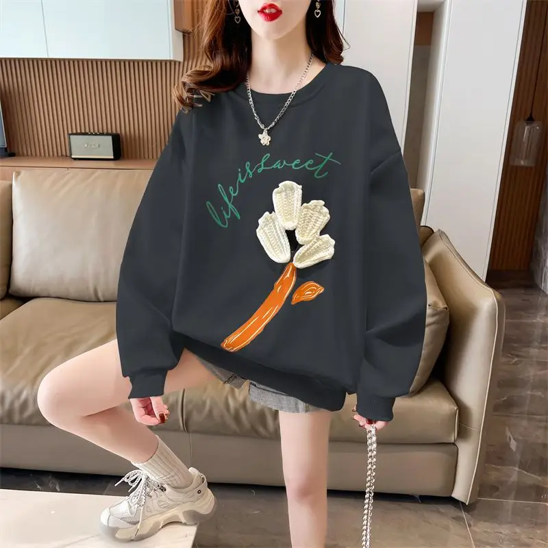 女性のためのゆったりとした痩身パーカー,トレンディなデザイン,大きなサイズ,インターネットの有名人,気質,韓国語版,新しい