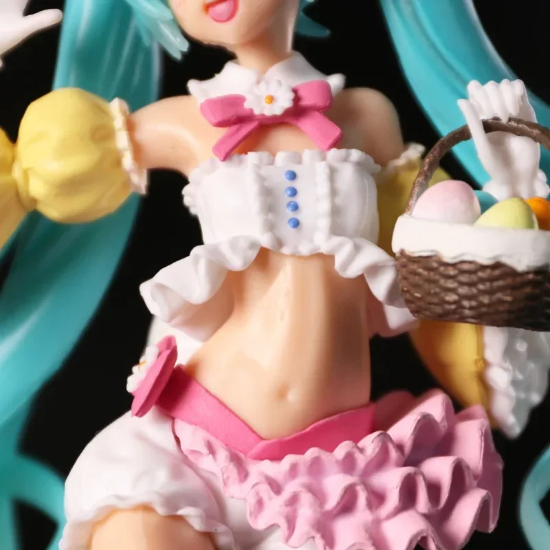 23cm hatsune miku anime figura kawaii pvc modelo boneca figuras de ação orelhas de coelho coletar ornamentos brinquedos de natal presentes