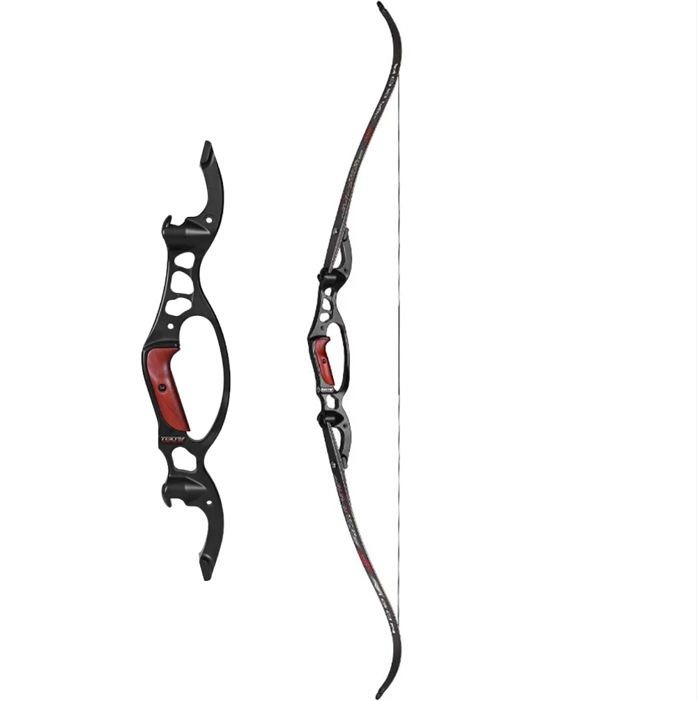 JUNXING H2 Recurve Bow 64inch Bow 20lb-40lb Hunting Bow 21inch Aluminum Hunting Riser For F Limbs Bow Competitive Archery