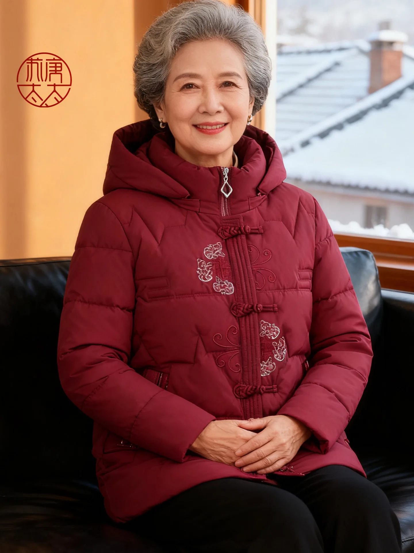 

Thiened Cotton Jaet New Sle Winter Clothes for Middle-Aged And ly Women down Cotton Coat Outerwear for Old Ladies