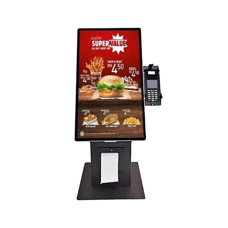 15.6 Inch Desktop Self Service Ordering And-roid 11 Kiosks in Restaurant Ordering Table Digital Menu Display Self-Order Machine