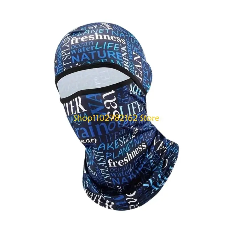 547B Full Coverage UV Head Cover Quick Dry Ice Silk Fabric Elastic Adjustable Designing for Motorcycle Riding