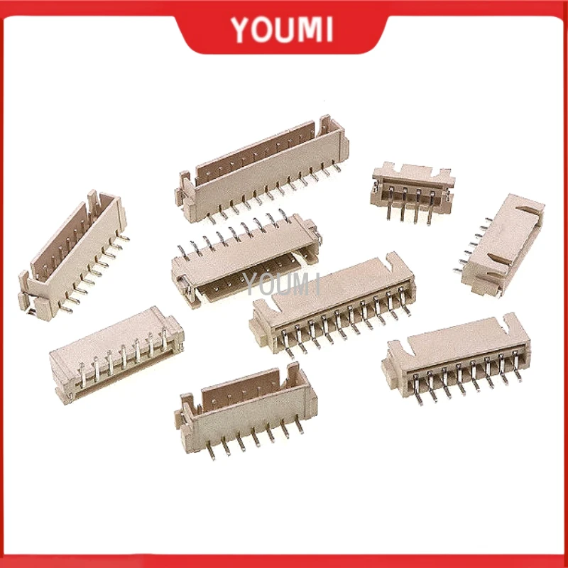 20/50Pcs JST XH2.54mm 2/3/4/5/6/7/8/9/10 Pin Horizontal Paste Vertical Patch Pin Holder SMT Connector 2.54MM Pitch Male SMD