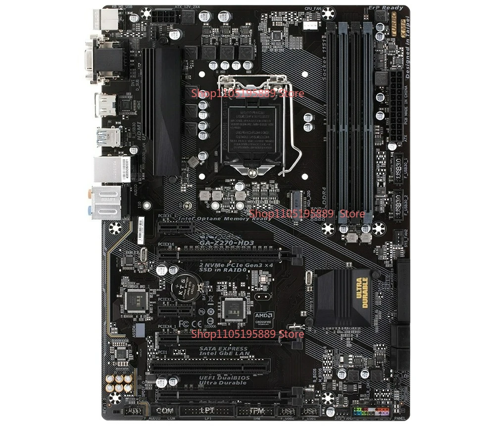For Gigabyte Z270-HD3 Main Board Desktop DDR4 Overclocking, Support 6700 7700