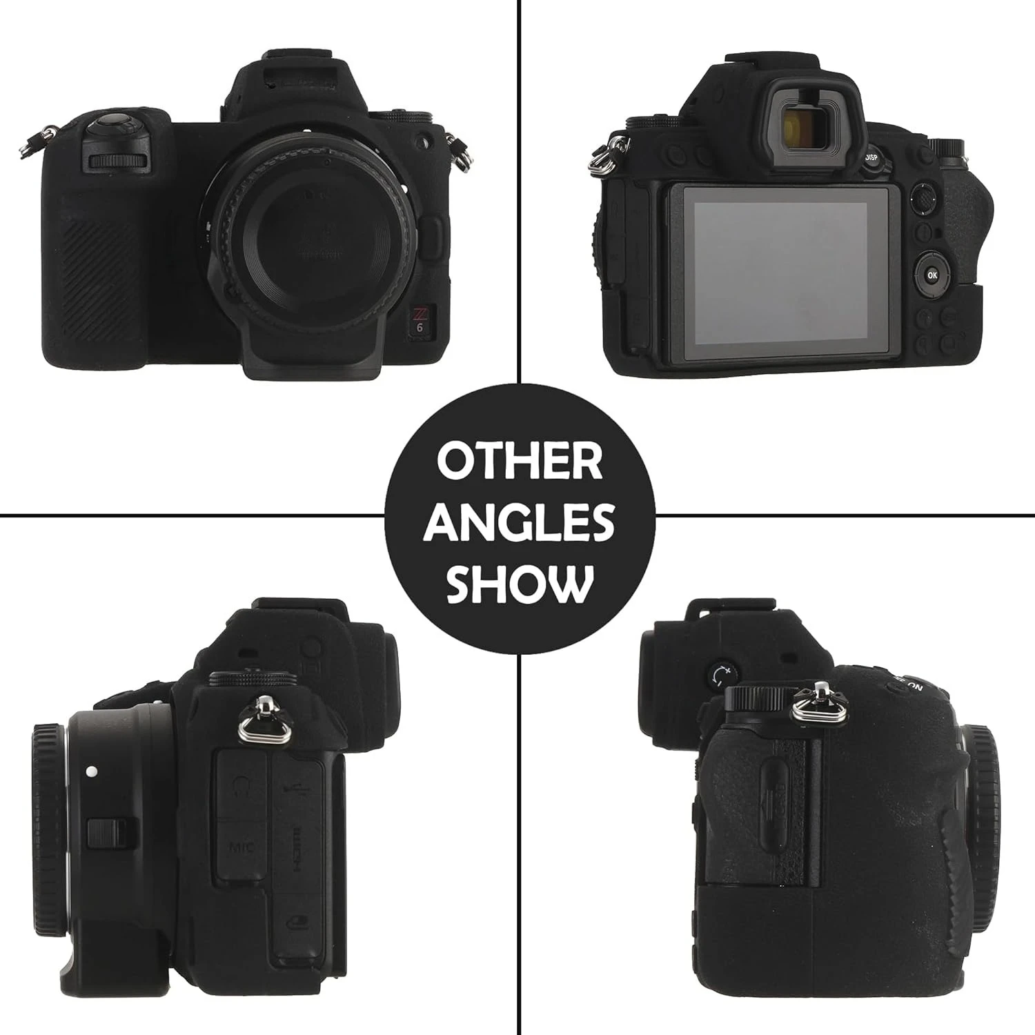 

Protective Silicone DSLR Skin Cover For Nikon z6ii z7ii camera bag body silicone cover Z72 camera case + Hot Shoe Cover