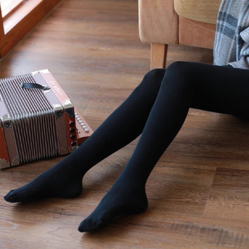 350g Herbst Winter Weiche Hautfreundliche Strumpfhosen Frauen Verdicken Plus Samt Hohe Stretch Leggings Frau Gerippte Gestrickte Warme Leggings