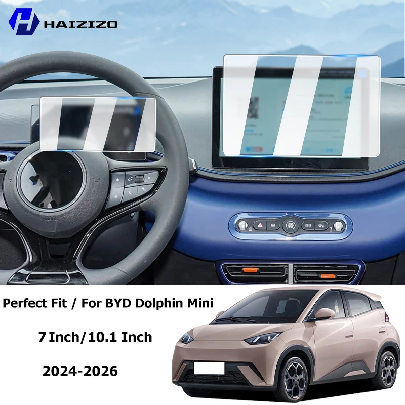 For BYD Dolphin Mini 2024-2026 Car interior GPS navigation matte anti-glare protective film LCD screen tempered glass film refit
