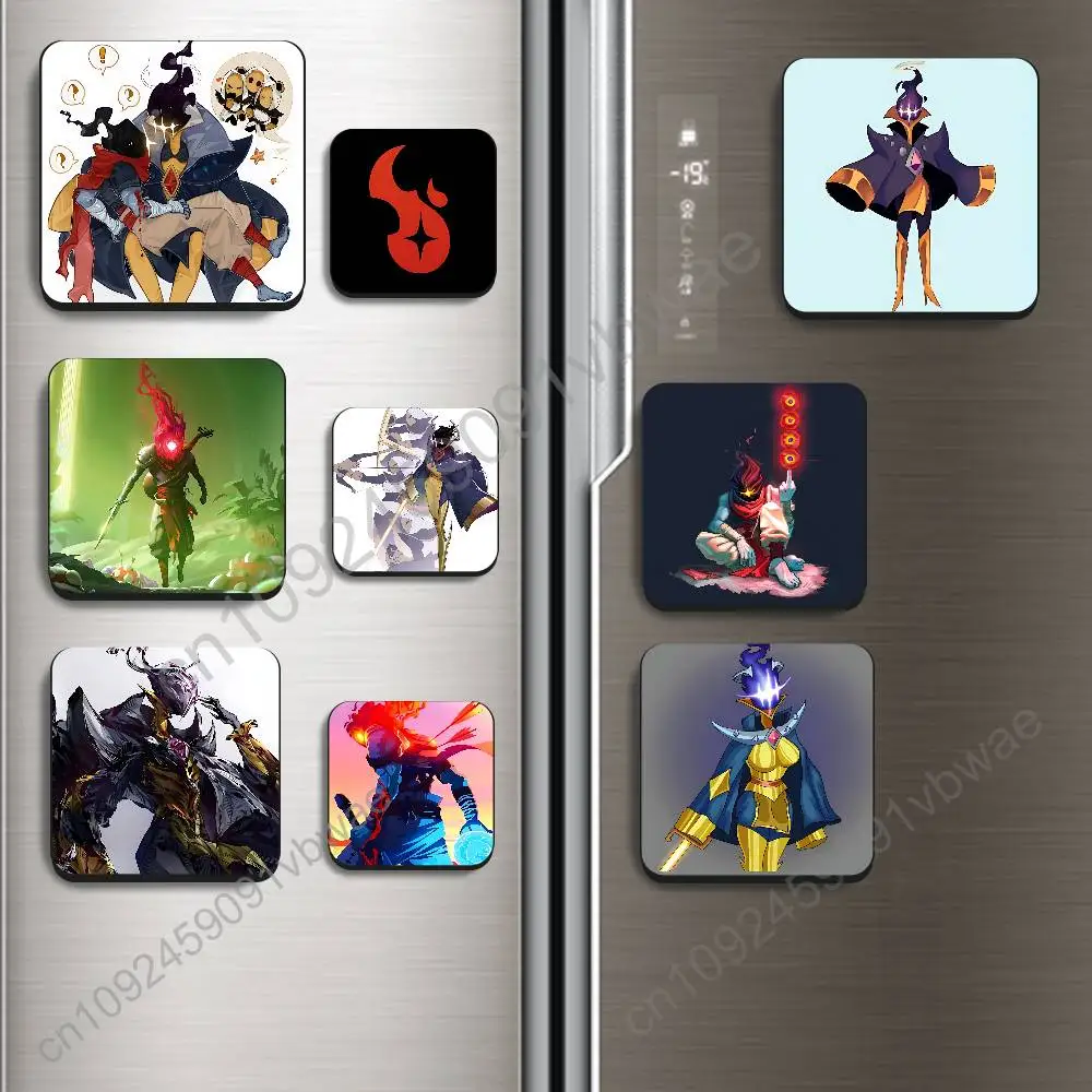 game Queen Beheaded Dead Cells Black Square Plastic Fridge Magnet, for Magnetic Sticker No Trace Left, Durable